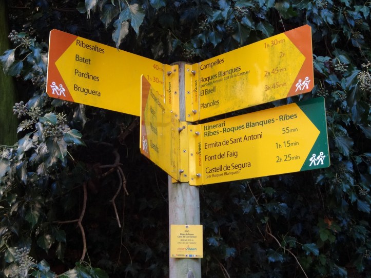 Cal anar seguint les marques i cartells grocs d'Itinerànnia